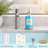 Gelury Set 350ml/11.8oz Countertop, Glass Mouthwash Dispenser with Cup & Bamboo Tray, Refillable Mouth Wash Bottle