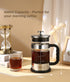 French Press Coffee Maker - 21OZ Classic Glass Coffee Press, Heat-Resistant Borosilicate Glass Coffee Pot