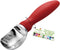 Spring Chef Ice Cream Scoop with Soft Grip Handle, Professional Heavy Duty Sturdy Scooper, Red