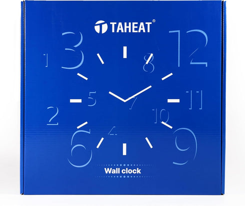 TAHEAT Romantic Lavender Wall Clock, 14 Inch French Purple Love Floral Decorative Easy to Read Clock for Living