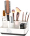 zccz White Marble Design Makeup Organizer - Bathroom Counter Storage for Toothbrushes