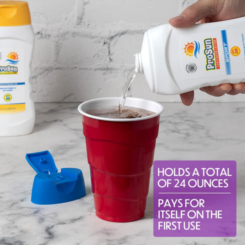 Hidden Sunscreen Flask by Smuggle Mug - Disguised Container for Liquor & Sunblock for Travel