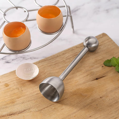 2 PACK Stainless Steel Egg Topper, Opener Cracker, Perfect Egg Opener for Soft and Hard Boiled Eggs, Eggshell Cutter