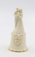 Fine Porcelain 50th Anniversary Decorative Bell Figurine Wedding Couple, 5-5/8" H