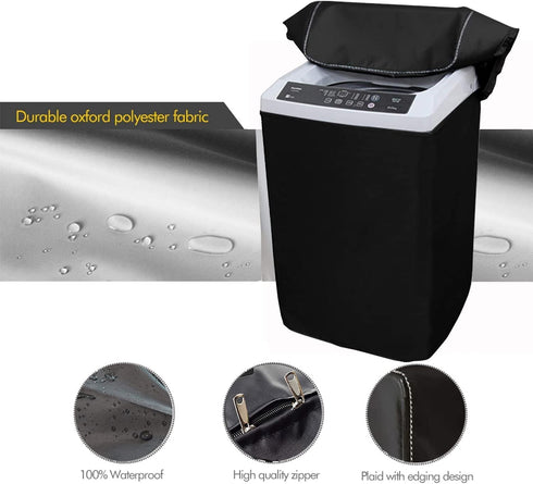 Washing Machine Cover, Dustproof Waterproof Cover for Top Load Washer/Dryer, Indoor/Outdoor Parts Accessory