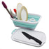 SAMMART 7.5L (2 Gallon) Collapsible Plastic Dish Drainer with Drainer Board, Foldable Drying Rack Set, Space Saving