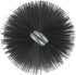 Round Furnace Boiler Tube Brush Head Double Spiral with Loop - Trash Chute Door Supply (Wire, 3.75 Inch Diameter for 4