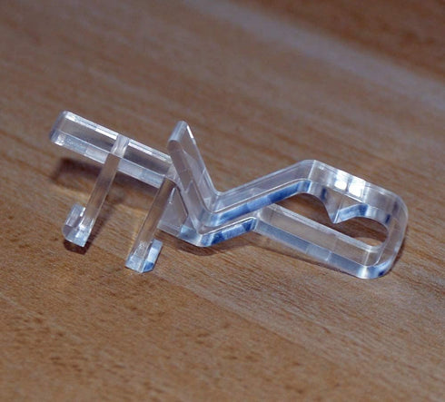 Hidden Channel Valance Clips, 10pcs Clear Color for Faux and Real Wood Window Blinds