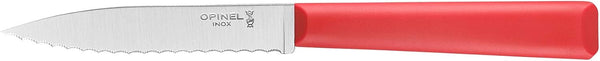 Opinel Les Essentials+ No. 313 Serrated Paring Knife, Corrosion Resistant, Dishwasher Safe, Made in France