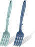 2 Pcs Silicone Flexible Fork, 11.6 Inch Heat Resistant Cooking Fork for Mixing Ingredients, Baking, Blue Series