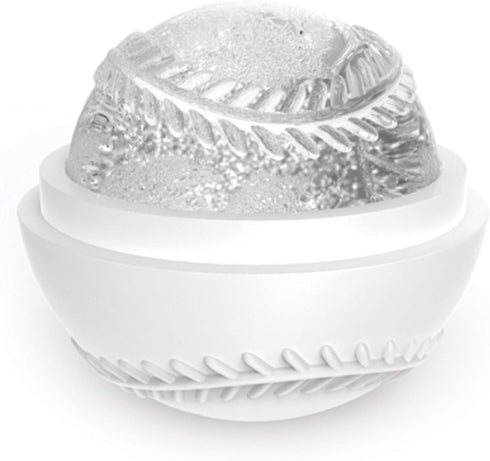 True Zoo Baseball Ice Mold, Silicone Ice Sphere Maker, Set of 1, White, Dishwasher Safe