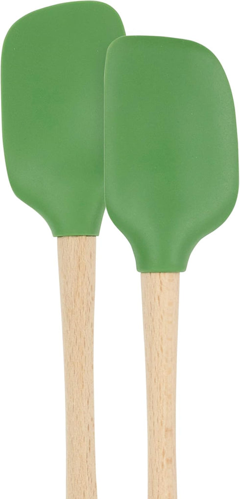 Tovolo Flex-Core Mini Spatula & Spoonula Set, 2 Pcs Kitchen Utensils, Heat-Resistant & BPA-Free Silicone Heads, Safe