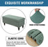 Lussenwert Ottoman Cover Rectangle, Stretch Jacquard Storage Bench Cover Removable Folding With Elastic Bands Ties