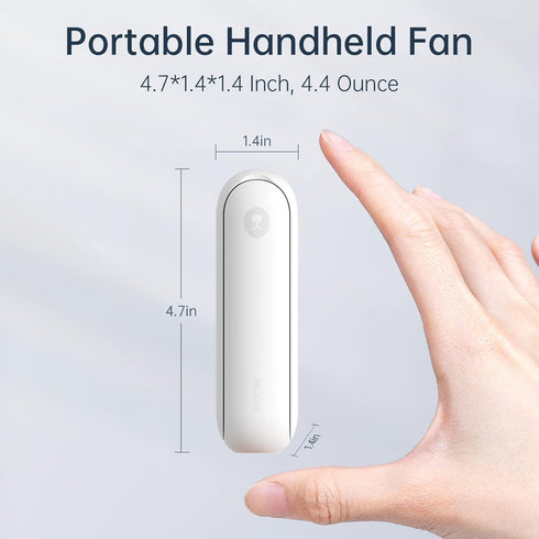 JISULIFE Portable Handheld Fan, Mini Rechargeable Hand Fan, Small Battery Operated, Personal USB Foldable Fan with
