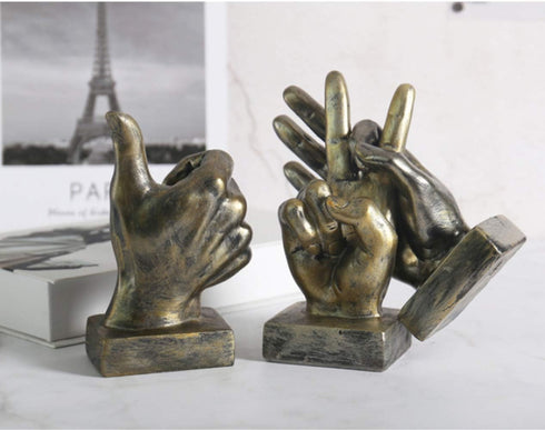 Nice Purchase Hand Finger Gesture Desk Statues - Creative Home Living Room Cabinet Shelf Decoration (Victory Gesture in