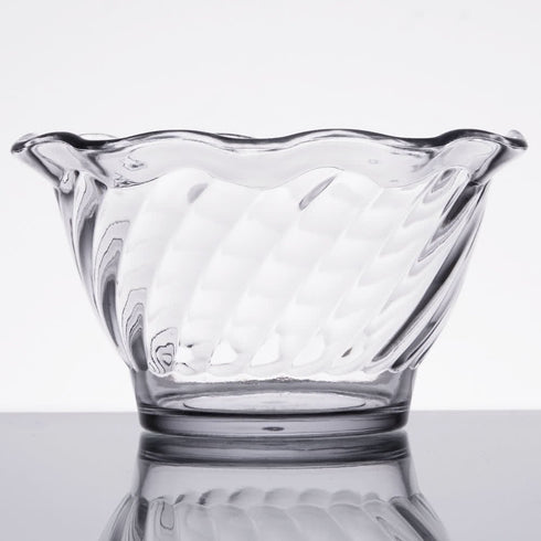G.E.T. DD-50-CL-EC Plastic Tulip Ice Cream/Dessert Dish, 5 Ounce, Clear (Set of 4)