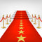 Timgle Disposable Red Plastic Carpet Runner, 3.28 x 16.4 ft, with Golden Star for Party, Wedding Theme Decoration