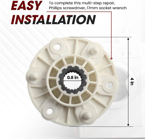 Washer Rotor Hub MBF618448/PBT-GF30 by Seentech - Compatible with LG Washing Machine, Replaces 4413ER1003A, 4413ER1003C