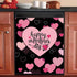 Valentine's Day Magnetic Dishwasher Cover, Self Adhesive Love Refrigerator Decal, Decorative Kitchen Panel 23"x26"