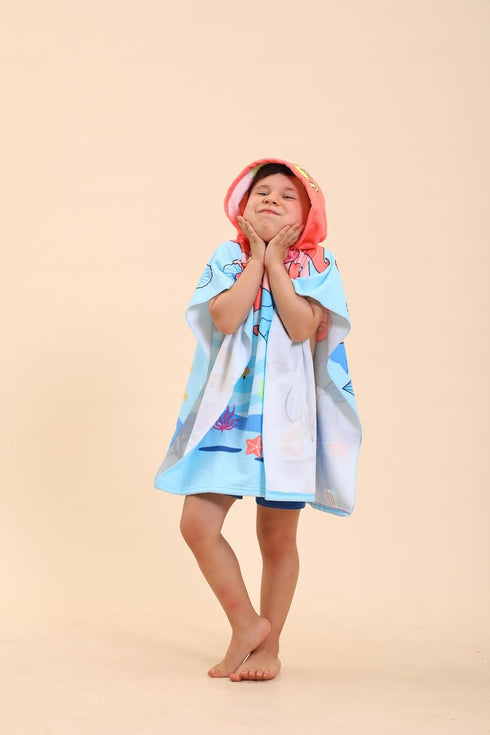 TEHALK 2-10 Swimming Mermaid Kids Hooded Beach Towels - Poncho Style, Years, & Pool Towels