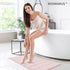 ROSMARUS Memory Foam Bath Mat 17” x 24”, Non Slip Washable Bathroom Rugs, Ultra Soft for Shower, Pink