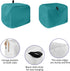 Pure Color Teal Toaster Cover, 4 Slice, Minimalist Dust-Proof Cover with Pockets for Kitchen Small Appliance 12x11x8in