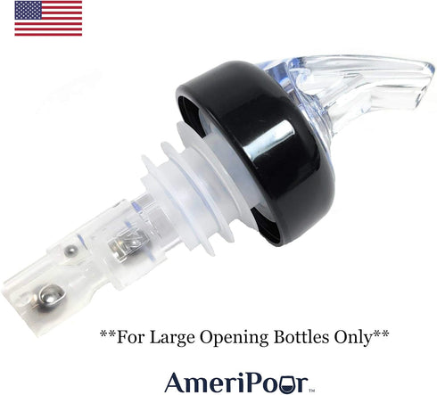 Measured Liquor Pourers - Large Cork for Oversized Bottles - 100% USA Made, 2oz (60ml) - 3 Pack