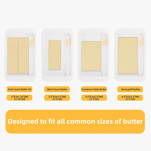 BRIDZON Countertop Countertop Butter Dish for and Fridge, Large Airtight Butter Box with Lid for & Travel, Clear Cover