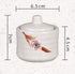 Ceramic Mini Sugar Bowl Seasoning Pot Salt Pepper Storage Jar with Lid Spoon,70ml by 123Arts