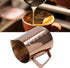 Rose Gold Stainless Steel Milk Frothing Cup, 550ML Pitcher for Coffee Steaming and Latte Art