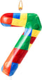 Building Block Themed Birthday Candle Number 7 - Cake Topper for Building Block Party Decoration Theme Supplies