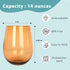 Lily's Home Unbreakable Acrylic Stemless Wine Glasses & Water Tumblers, Shatterproof Plastic, Reusable, Mixed Colors,