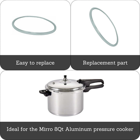 Mirro 92508 Pressure Cooker Gasket; 8-Quart; for Model 92180 and 92180A; White