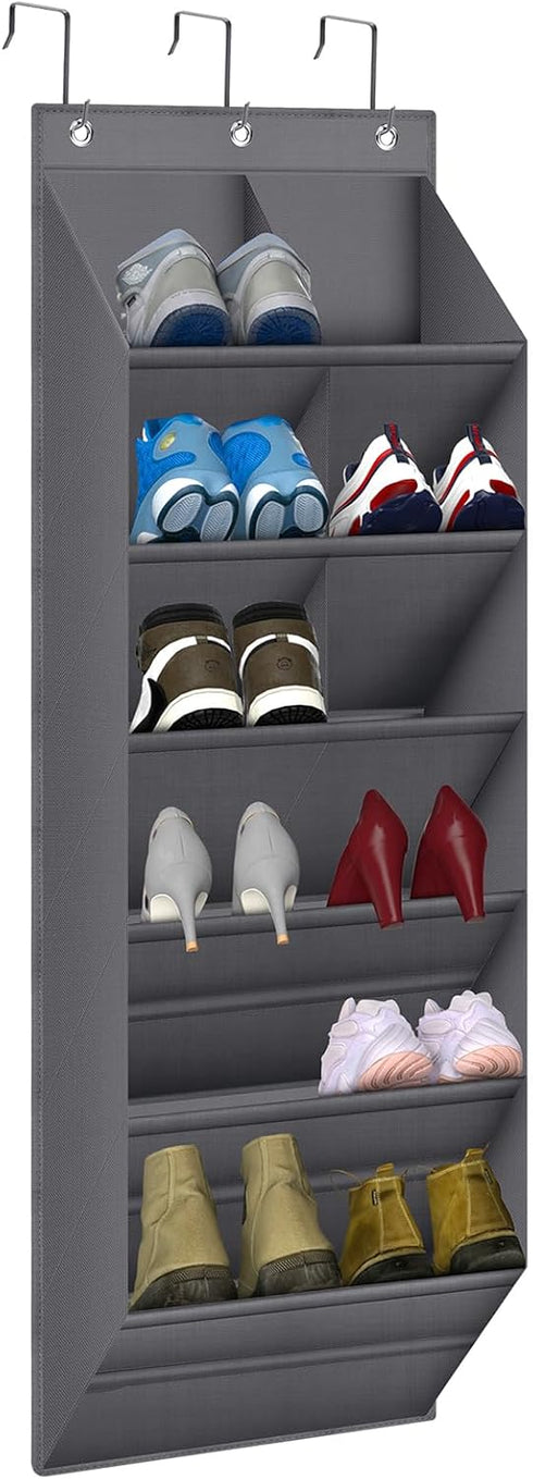Hanging Shoe Organizer for Closet with 9 Deep Pockets, Over the Door