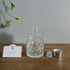 Hosley Set of 4 Mid Century Modern Glass Diffuser Bottles, 4 Inch High, Ideal for Essential Oils & DIY Crafts, O3 Silver