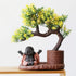 Kingzhuo Ceramic Cute Baby Buddha Statue - Monk Figurine Home Decor, Delicate Ceramic Arts and Crafts (Red)