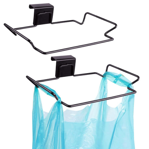 2 Pcs Large Stainless Steel Trash Bag Holder for Cabinets and Cupboards,