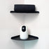 1 Small Floating Corner Shelves Metal Corner Wall Mounted Shelf Curved Corner Hanging Shelving for Bathroom, Kitchen