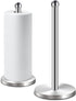 DAWNER Freestanding Paper Towel Holder Countertop, Stainless Steel Dispenser with Weighted Base for Standard Rolls