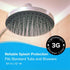 SlipX Solutions Protected Shower Curtain Liner - 3G Lightweight, 70"x72", Clear