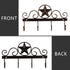 Metal Barn Star Key Rack Holder, Wall Mounted Decorative Key Holder with 4 Hooks, Dark Brown