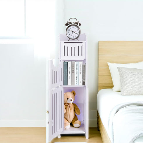 LuiceABC Toilet Paper Holder Stand, Over The Toilet Storage Cabinet for Bathroom, Slim Corner Shelf for Small Space