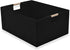 Fabric Storage Basket for Shelves, Collapsible Bins with Wood Handles, Rectangle Closet Organiser for Clothes