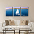 TUMOVO Aerial View of Sailboat in Sea | Modern Wall Art Seascape Canvas for Living Room, Bedroom Decor