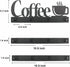 HULISEN Coffee Mug Wall Rack - Wall Mounted Coffee Cup Holder with 12 Heavy Duty Hooks and Metal Sign