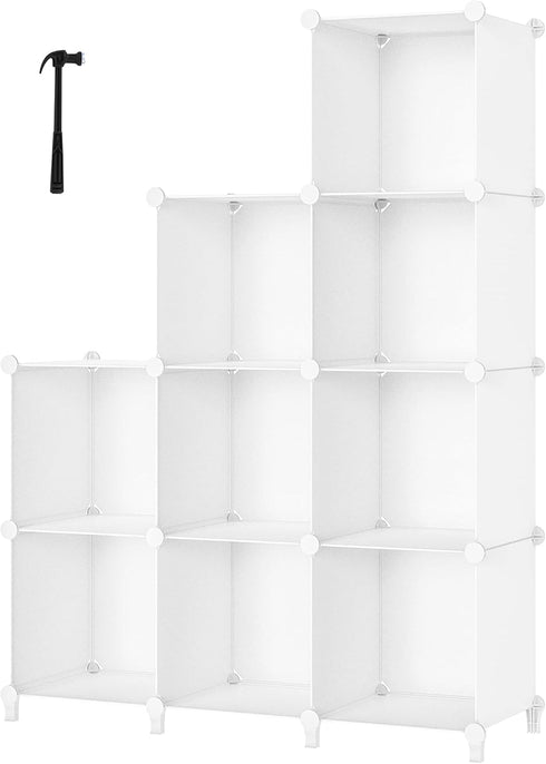 HOMIDEC Closet Organizer - 9-Cube Storage Organizer for Clothes, Portable Closet Storage Shelves, White