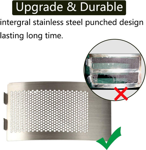 Draft Door Screen Kit Replacement Parts for Large and Medium Big Green Egg, for Big Green Egg Accessories, Green Egg