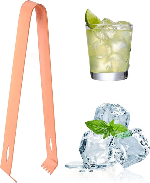 Ice Tongs for Sugar Cubes, Stainless Steel Serving Tongs for Appetizers, Kitchen Tongs for Tea Party (Copper Plating)