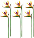 Artificial Flowers Bird of Paradise Greenery Plants, 6pcs Indoor Outside Garland for Home Garden Wedding
