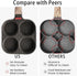 Juvenixs 4-Cup Egg Frying Pan, Nonstick Skillet for Breakfast, Pancakes, Suitable for Gas & Induction Cookware (Black)